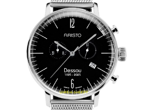 Preview: Aristo Bauhaus Chrono Aristo Bauhaus Chrono 4H285-M-100 schwarzes Zifferblatt